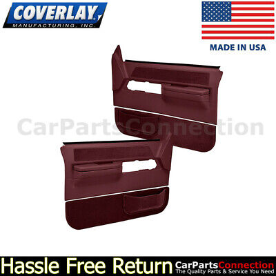 Coverlay Replacement Door Panel L+R Maroon 18-36F-MR Power Lock & Window Only Coverlay Replacement Door Panel L+R Maroon 18-36F-MR Power Lock & Window Only