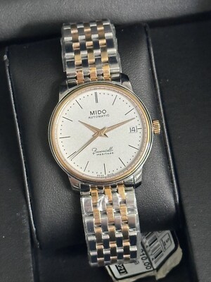 New MIDO Baroncelli Heritage Date 2-tone M027.207.22.010.00 Lady Watch Auto 32mm