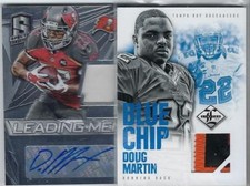 DOUG MARTIN AUTO SPECTRA JERSEY #31/49 + 3 COLOR PATCH 2012 LMITED BLUE  RC