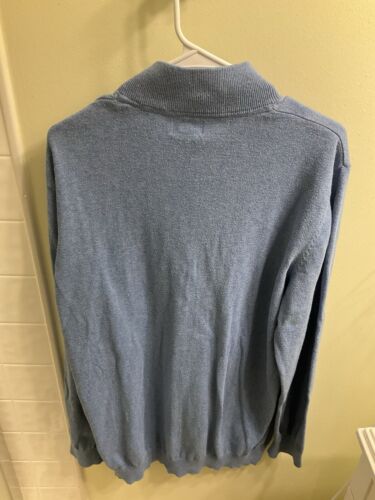 L.L. Bean 1/4 Zip Pullover Pulli Kaschmirmischung Herren Gr. XLT Blau Langarm - Bild 13 von 17