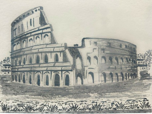 Ruins of Rome, Italy Pair of Engravings in Small Wood Frames Maurizio Rossetti - Picture 9 of 11