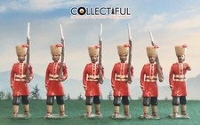 LEAD SOLDIER SET X6 - SIKH INDIAN INFANTRY - BENGAL RAJ - BRITAINS SIZE  L45