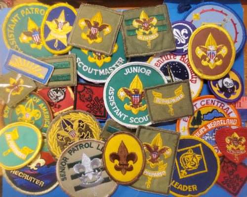 BSA Mixed Lot of 30 assorted position, rank & other National issued patches #6