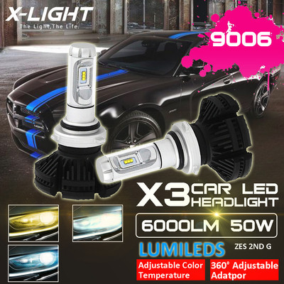 2pcs 9006 HB4 White 50W LED Headlight Low Beam For Toyota Corolla 2003-2013
