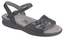 SAS Women's Duo Black Sandal Many Sizes & Widths FREE SHIPPING New In Box