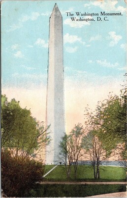 View Washington DC Monument Landmark Scenic Historic Greenery Postcard Note WOB