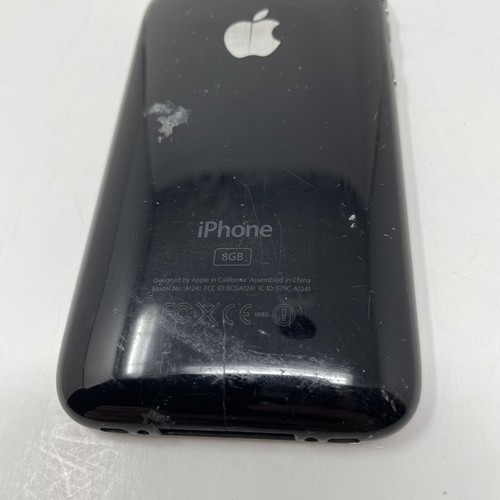 Vintage Apple iPhone 3G Locked Black 8GB Collectible Rare Working A1241 - Picture 7 of 11