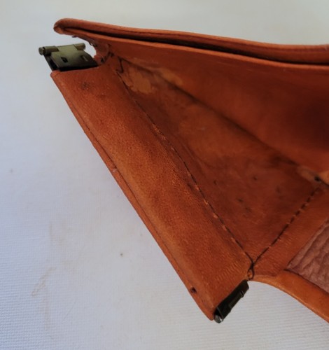 Vintage Moroco Leather Wallet Embossed Slim Snap Closure Pocket Bill-Fold - Picture 15 of 24