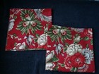 Floral Cloth Reversible Napkins Birds Set of Two 17" x 17" NEW