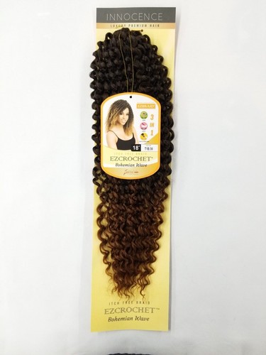 I&I Hair Innocence EZCROCHET Böhmische Welle Häkeln Flechten Haar Spektren 18" - Bild 63 von 71