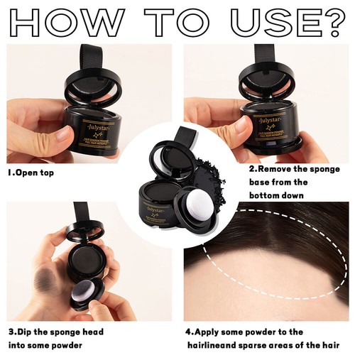 Hair Line Powder Hair Colour Edge Control Cover Grey Hair Shadow Root Cover Up - Picture 8 of 23