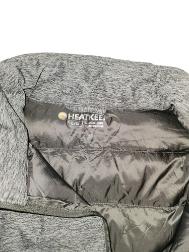 Heat Keep Vest Womens Large Silver/ Gray Insulated Lightweight Puffer - Picture 5 of 5