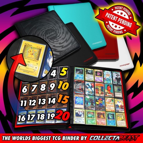 1280+ Cards 20 Pocket Card Binder Collector Card Album - Pages Compatible wit... - Picture 2 of 6