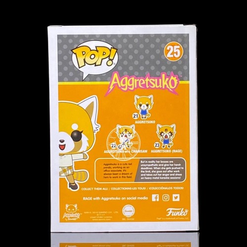Funko Pop + Protector! Sanrio #25 Aggretsuko (Date Night) Target *Mint* - Picture 5 of 12