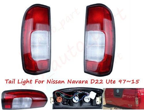 For Nissan Navara D22 D23 Ute 97~15 W/Bulb AU Pair LH+RH Tail Lights Rear Lamp  - Picture 1 of 9