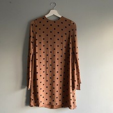 Ganni Seymour Georgette Nougat Polka Dress