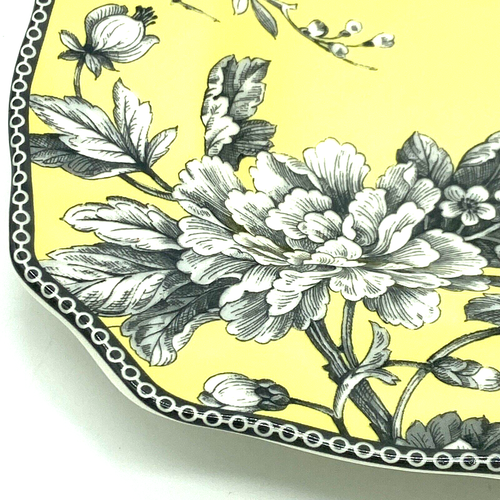 Fino China 222 Quinto Adelaida Amarillo Gris Pájaro Floral Plato de Cena 10,75 - Imagen 5 de 8