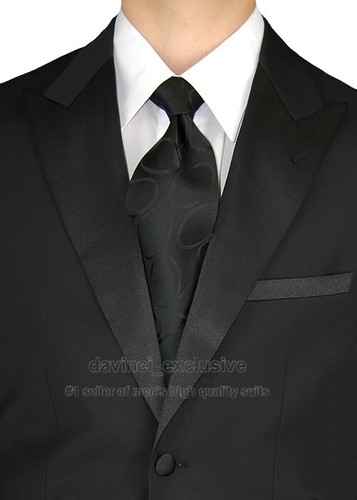 Clearance Uomo Romeo $498 Mens Tuxedo Suit 1 Button Peak Lapel Pleated pants - Picture 3 of 4