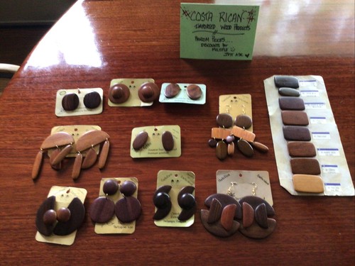 Costa Rica Womens Handmade Exotic Wooden Earrings ***YOUR CHOICE*** Bulk/pick 1 - Picture 7 of 8