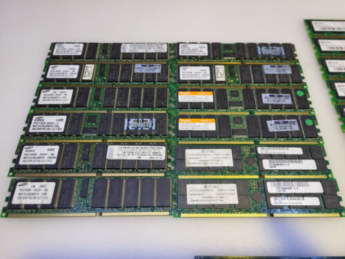 29 Pezzi Server PC DDR1 Registrato ECC Alta Qualità Memoria Oro MLCC Rottami di Recupero - Foto 2 di 24