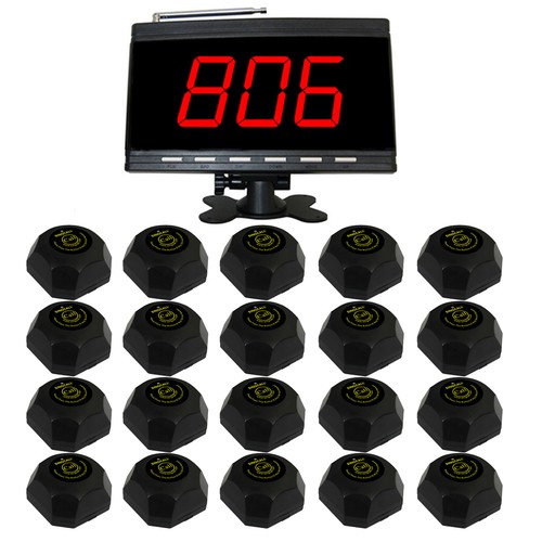 SINGCALL Bezprzewodowy system telefoniczny stołowy do banku, willi, szkoły.1 Diaplay, 20 dzwonów - Zdjęcie 1 z 11