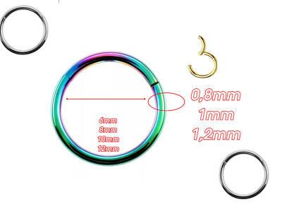 Piercing Ring Septum Lippe Nase  Ohr Tragus Helix Universal   DE BLITZVERSAND  
