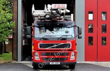 Photo 6x4 Fire appliance, Belfast Ballyhackamore Volvo turntable ladder a c2011