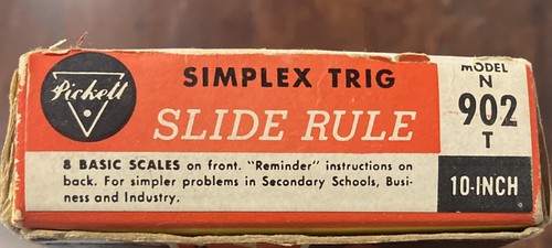 Pickett All Metal Slide Rule Model N902-T Simplex Trig w/ Case, Manual & Box - 第 7/12 張圖片