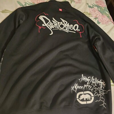 ecko unltd Puerto Rico Track Jacket 2xl Rare Embroidered HTF Hip