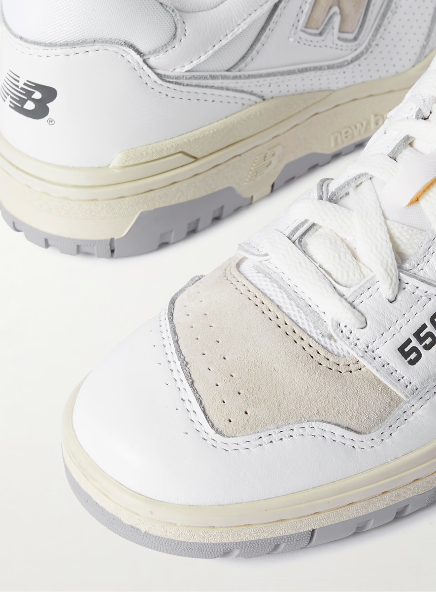 New Balance 550 Perforated Leather Mesh Sneakers Schuhe