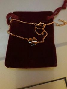 Bracelet Trèfle Plaqué Or Rose Neuf