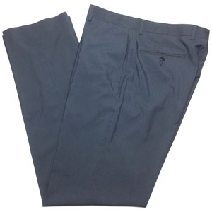 CALVIN-KLEIN-Men-34-Navy-Blue-Pinstripe-Flat-Front-Washable-Light-Pants-Trousers