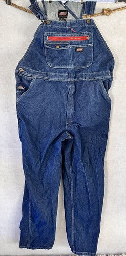 Dickies Denim Latzhose Indigo Bib Dark Wash Herren Large Retro Farmer