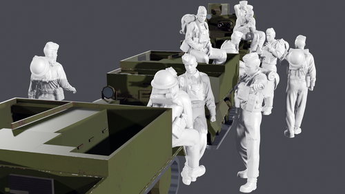 Segunda Guerra Mundial Bef 1940 - Tapas de campo - En reposo - Juego de 10 figuras - Imagen 1 de 8