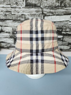 【137】 BURBERRY GOLF s Genuine Burberry GOLF Nova Check Sun Visor Cap Hat Beige