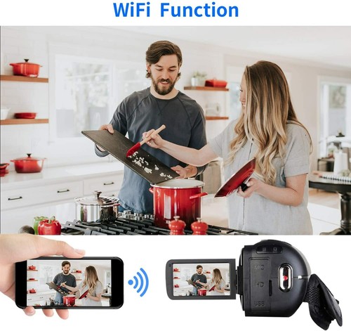 Camcorder Video Camera VLOG Microphone Remote WiFi YouTube Camera IR Night Vis - Picture 8 of 8