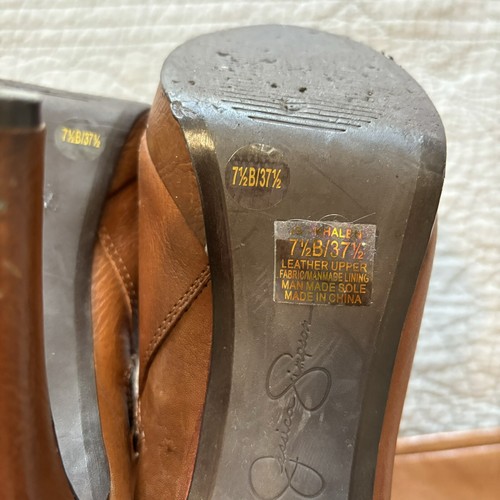 Jessica Simpson Khalen, Leather Knee-High Boot, SIZE US 7.5 Cognac - Picture 5 of 14