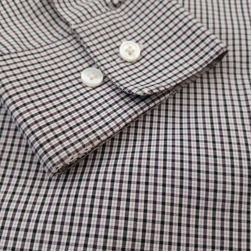 Eddie Bauer Hemd Herren XL lila kariert langarm Button Down Baumwolle - Bild 5 von 12