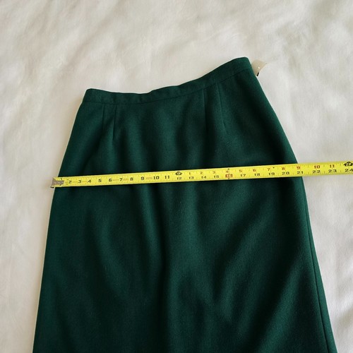 Falda lápiz vintage Briggs New York talla 16 100 % lana verde esmeralda nueva con etiquetas - Imagen 13 de 20