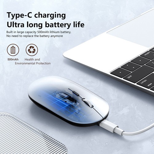 X2 Dual Mode Type-C Charging Port Mouse 2.4G Wireless Bluetooth Mouse _we - Afbeelding 2 van 15