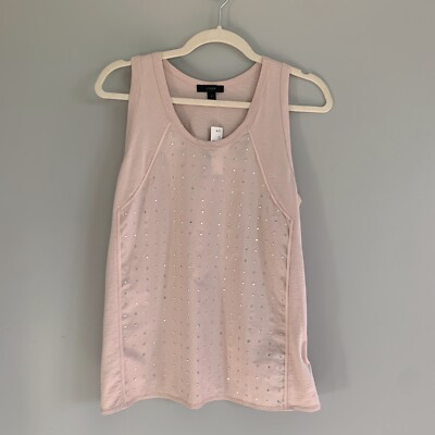 #ad #ad J Crew Tank Studded Embellished Shell New Women#x27;s Small Cotton Pink 100% Cotton $10.00
