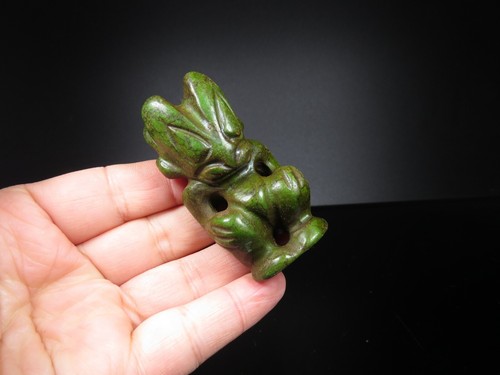 Chinese old jade,turquoise,Hongshan culture,collectibles,rare Apollo,pendant R8 - Picture 2 of 6