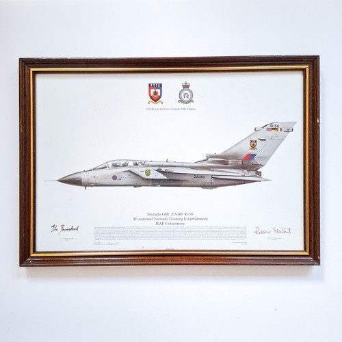 SIGNED Squadron Print Tornado GR1 ZA360 1996 RAF Cottesmore FRAMED 43x29cm TTTE