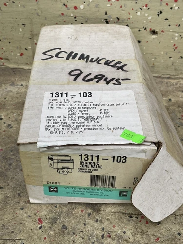 WHITE-RODGERS 1311-103 Motorized Hydronic Zone Valve, NC, SS, 1 in Sweat 2E164