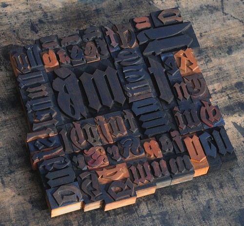 Collage letras de madera imagen de letras letras originales letras de madera arte único VintageShabby~