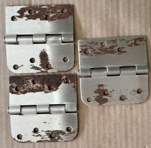 Mastercraft Door Hinges Removable Pin Oil Silver Nickel Finish 4" Anti- Squeak - Picture 5 of 5