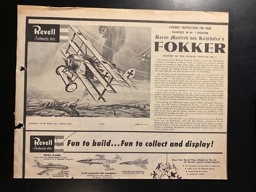 1950s Vintage REVELL Model Kit Instruction Manual Rocket Jet Plane Douglas Space - Picture 5 of 26