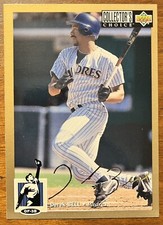 1994 COLLECTOR'S CHOICE GOLD SIGNATURE SERIES 2 #490 DEREK BELL PADRES SP