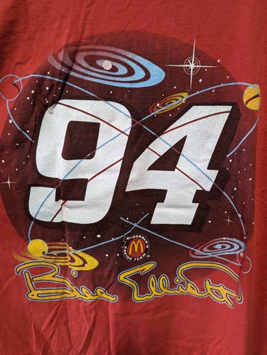 VTG 90s Bill Elliott Georgia Rocket Man Nascar Mcdonalds XL 1995 Single Stitch - Picture 2 of 6