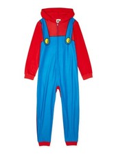 Super Mario Long Sleeve Costume Hooded Sleeper Blanket Pajama Boy Size 6/7 8